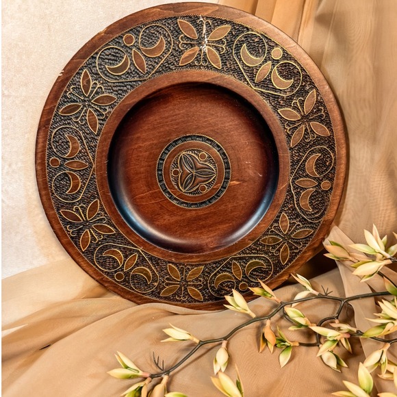 Other - Vintage Polish‎ Hand Carved Plate